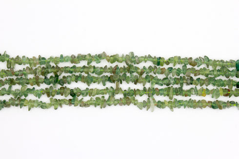 Green Crystal Quartz Gemstone Beads, 4x9mm, Chip Beads
